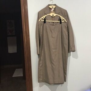 JM Collection Beige Blazer and Skirt Ensemble